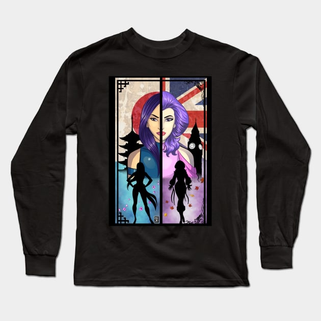 Psylocke- a complicated history Long Sleeve T-Shirt by sergetowers80